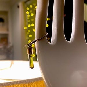 Silver green tourmaline earrings